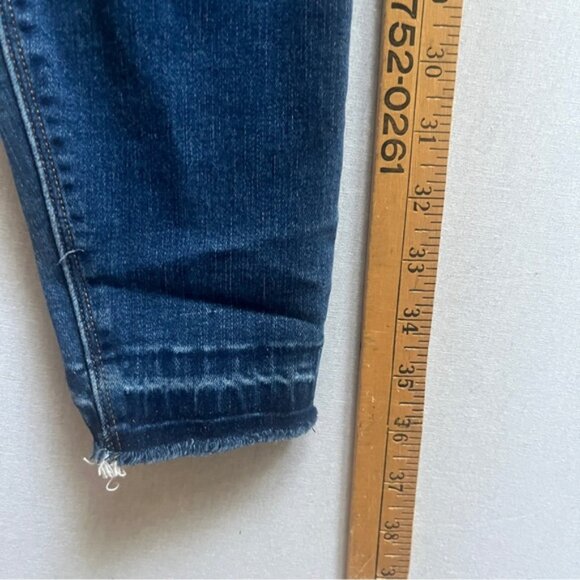 Spanx distress pull on skinny denim jeans Sz M - Picture 10 of 12